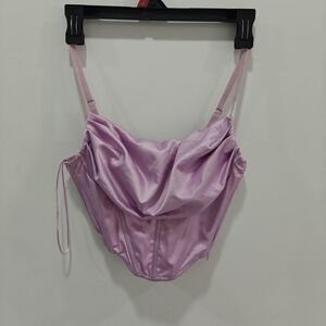 Urban Outfitters Light Pink Satin Bra Top